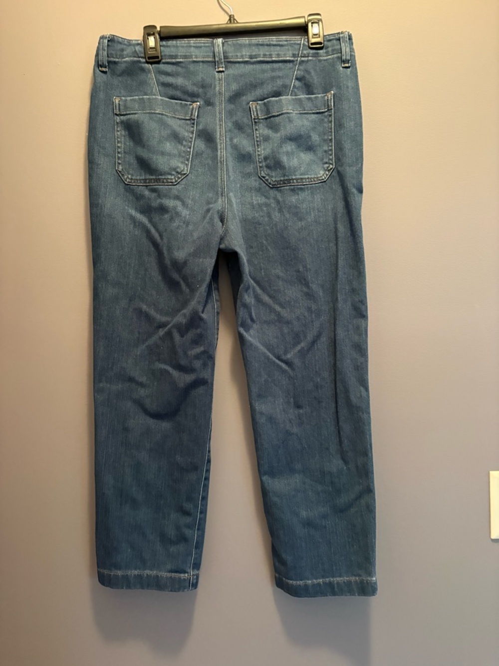 Chico's Mid-Blue Cropped Straight-Leg Jeans - Picture 8 of 14